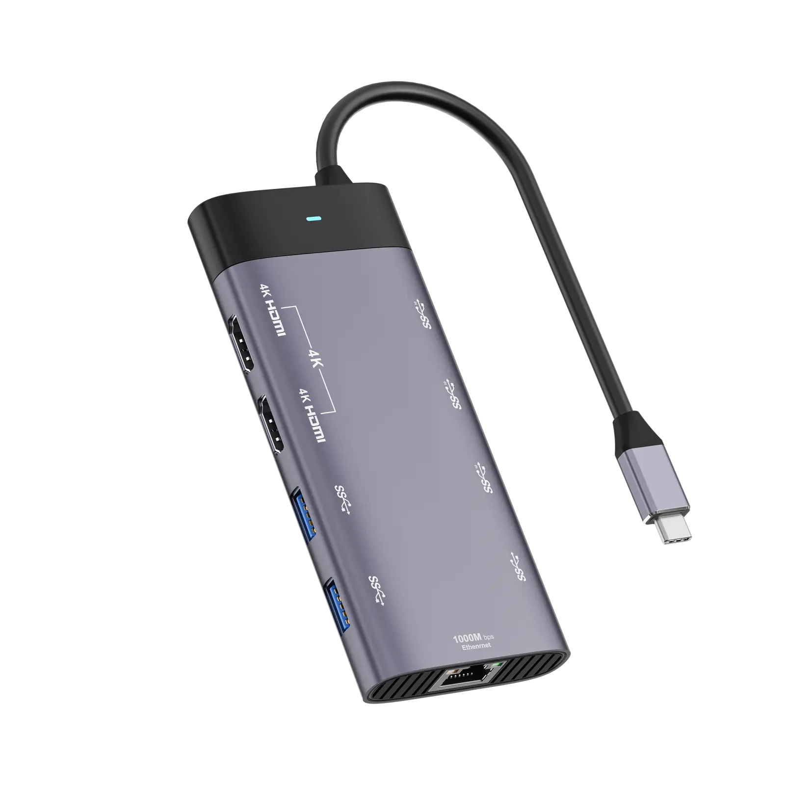 Custom 10 in 1 USB-C 4K HDMI MST hub Product, Suppliers