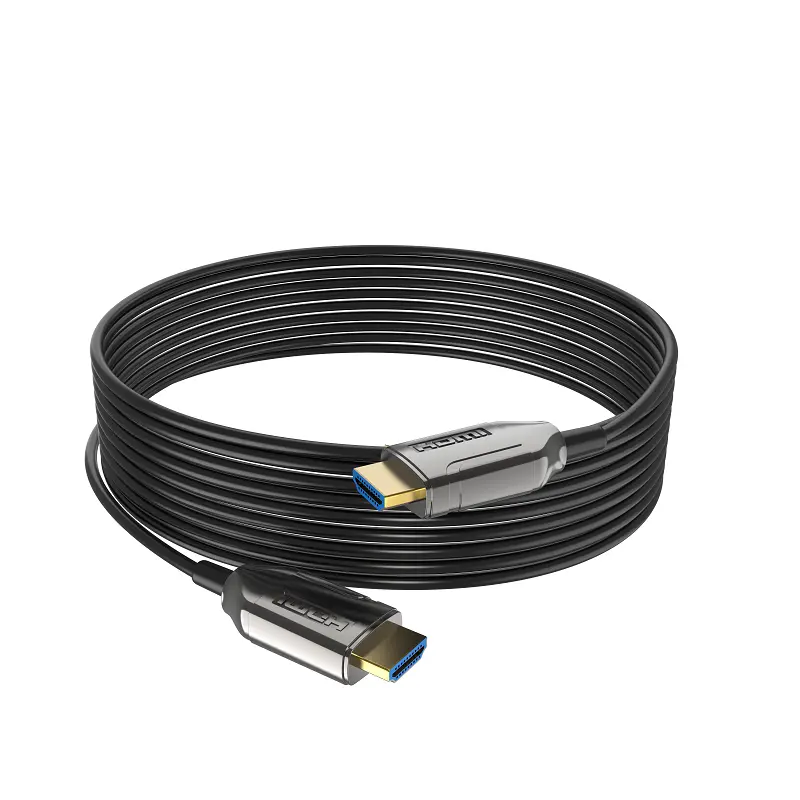 Custom Wholesale OEM Flexible 8K 48Gbps HDMI Active Optical Fiber AOC 10-100M Cable, 8K@60Hz, 4K@120Hz Ultra High Speed 48Gbps Dynamic HDR, eARC,ARR, Dolby Atmos, Compatible with PS5, Xbox Series X, UHD TV-Gold Manufacturer, Company