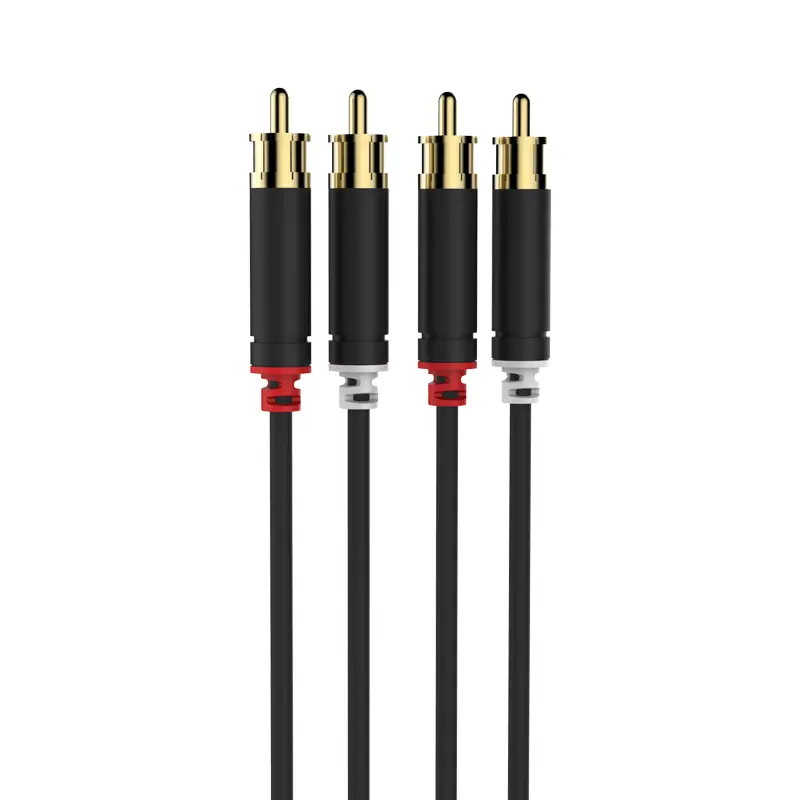 OEM Wholesale OEM 2-Male to 2-Male Aluminum Shell, Gold-Plated connector RCA Audio Stereo Subwoofer Cable - 0.5-5M. The 2RCA male to 2RCA male stereo audio cable transmits audio in stereo format Product, Pricelist