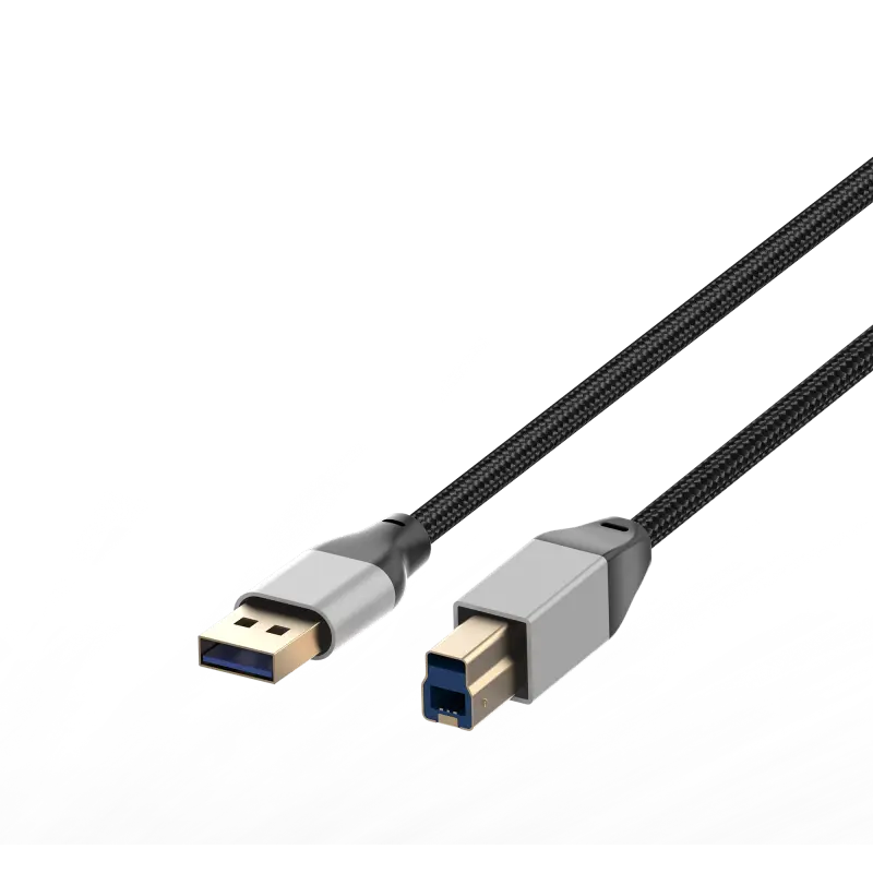 CE Certification USB-A Male to USB-B 3.0 Male cable, USB 3.0 Type B Upstream Cord Nylon Braided Compatible with Docking Station, External Hard Drivers, Scanner, Printer and More(Black) PF460G Manufacturer, Factories