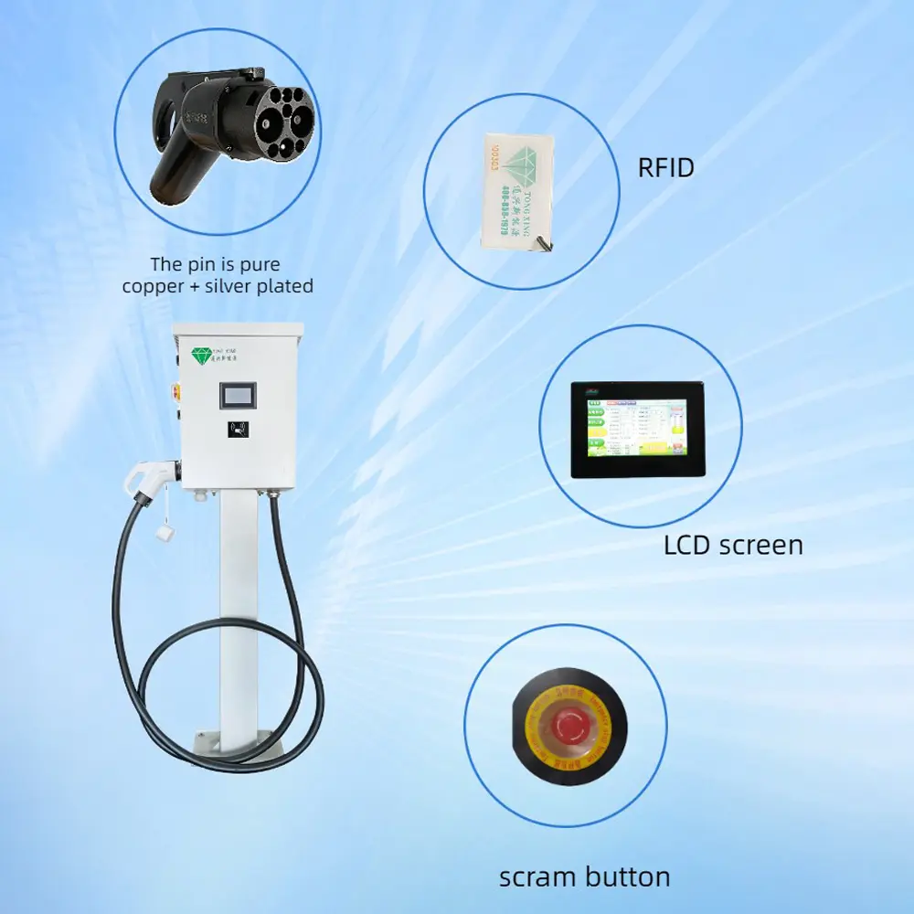 Wholesale Electric Cars Charger Ev DC 7KW 20KW 30KW GBT Ev Fast Charger Commercial Ocpp Suppliers, Factories