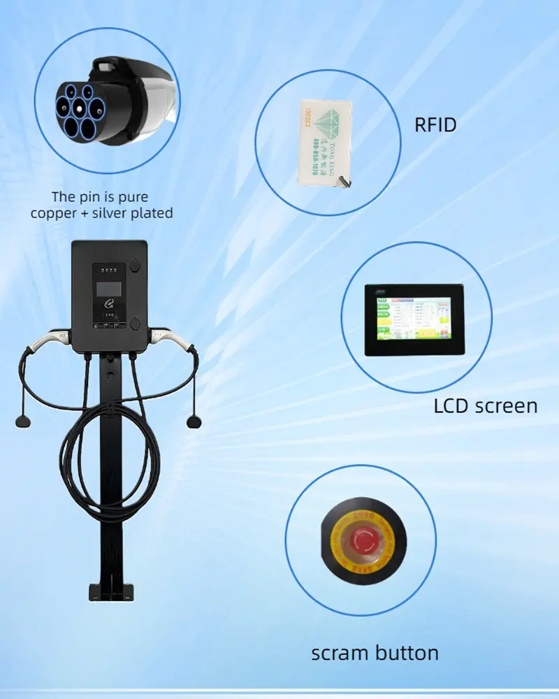 China New Arrival OCPP APP Control Passed CE Certificate 230V/380V 32A 7KW 11KW 22KW Type 2 AC EV Charger with DLB Function Suppliers, Factory