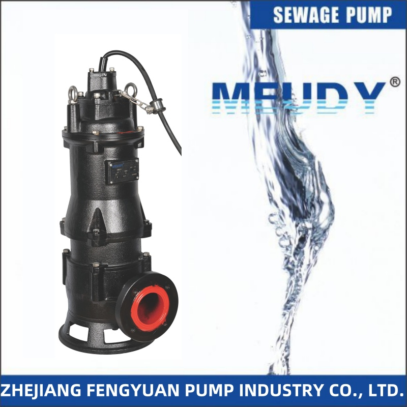 Meudy Large Passage Non-Clog Electric Industrial Submersible Cutter Cutting Grinder Grinding Sewage Water Pump