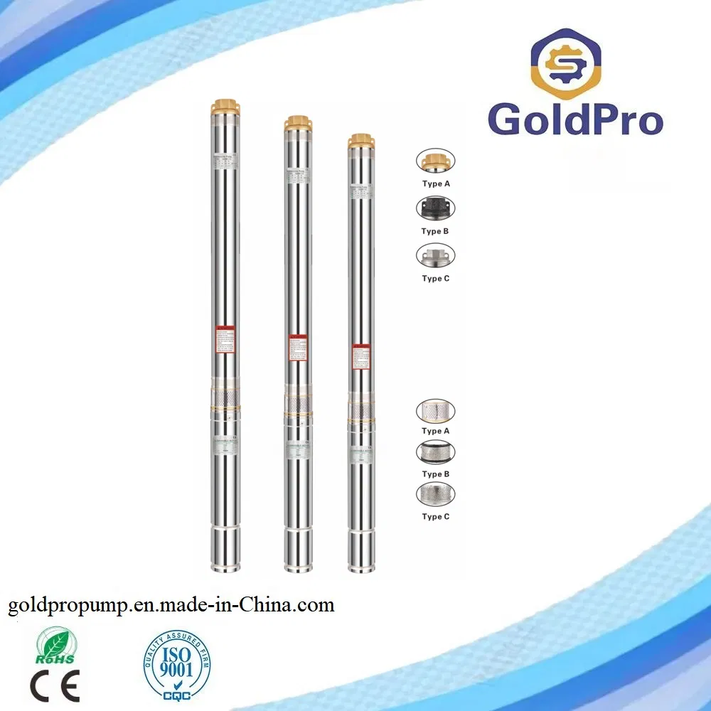 4skm 4sdm 4sp 0.55HP 1HP 1.5HP 2HP 3HP Low Noise High Efficiency Copper Wire Borehole Drainage Solar Submersible Electric Clean Deep Well Water Pump