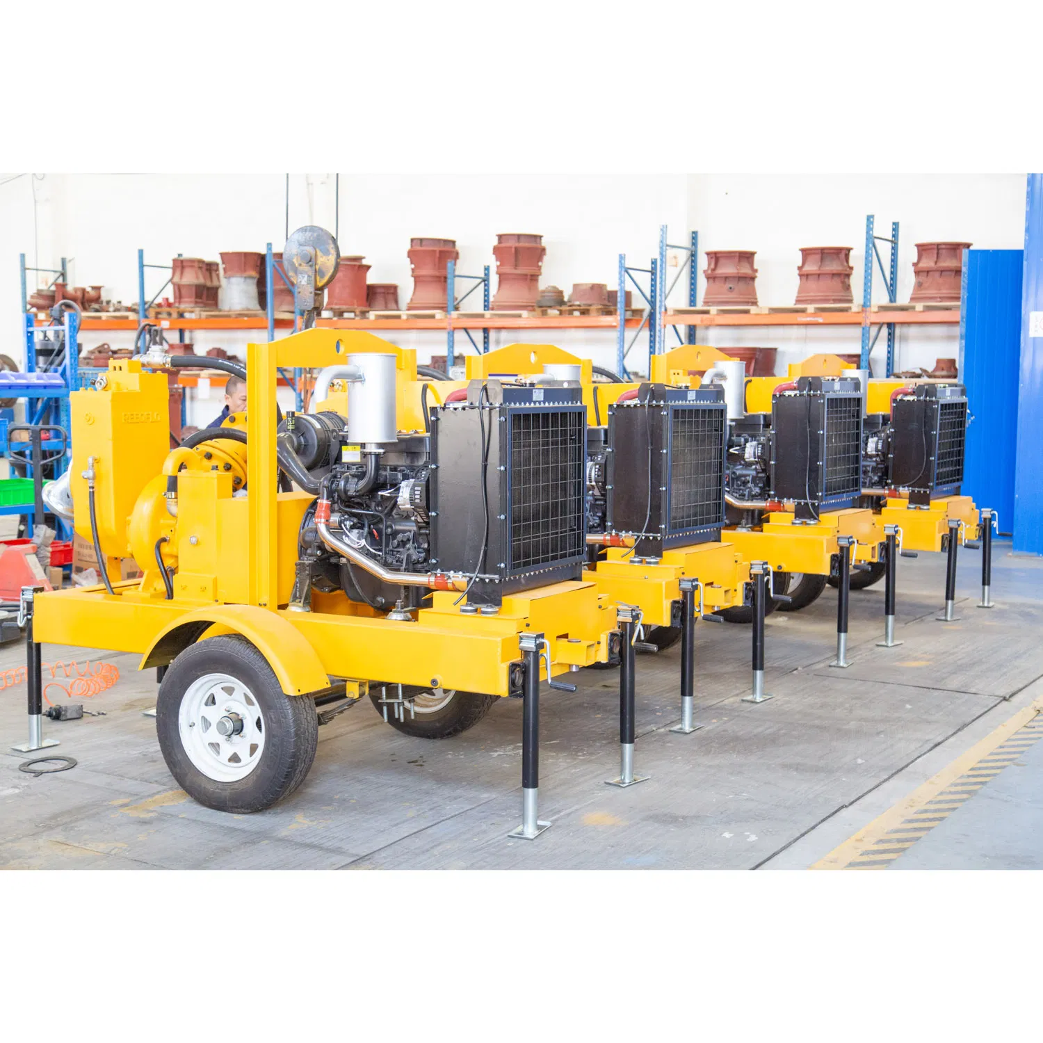 Movable Emergency Flood Control Diesel Engine Self-Priming Water Well Point Dewatering Pump