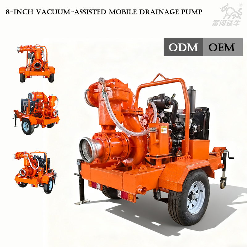 High Pressure Mobile Diesel Water Pump, Dewatering Pump, Industrial Centrifugal Drainage Pump