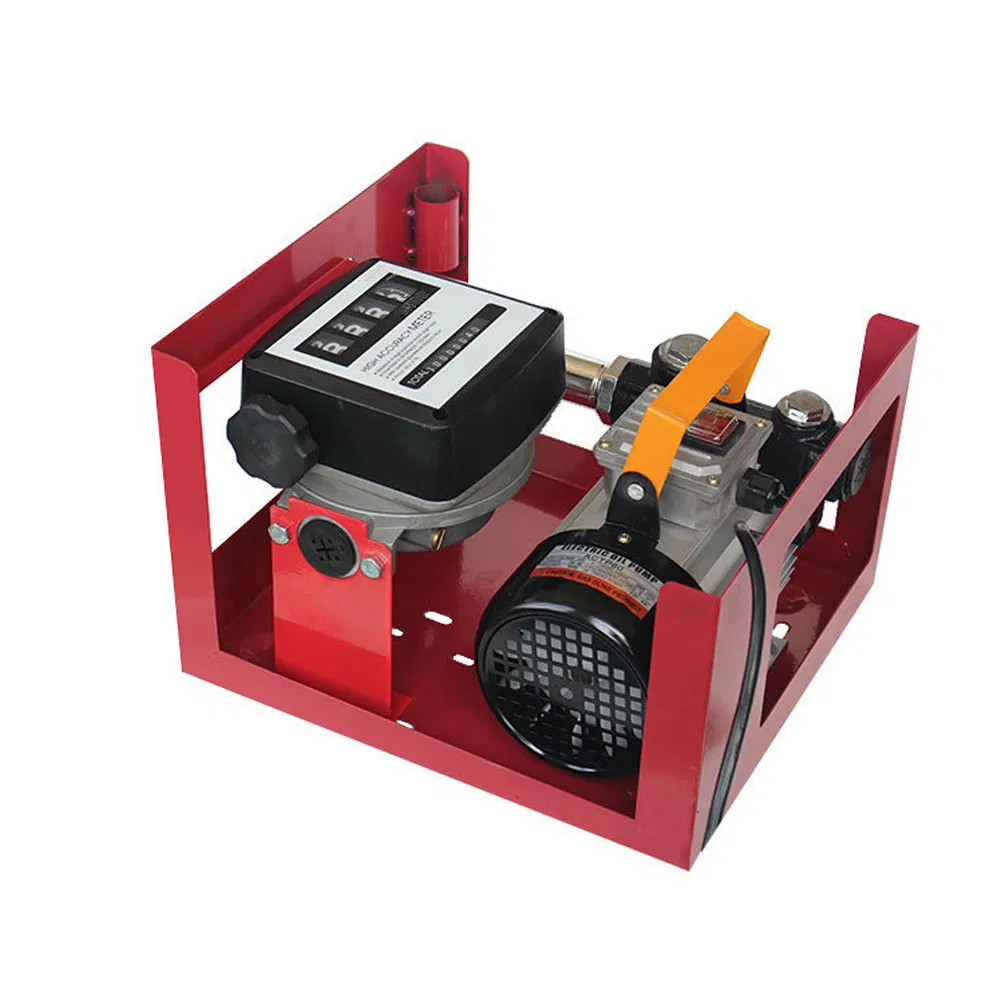 12V 220V Diesel AC Combined Refueling Pump Gasoline Pump Kerosene Mechanical Fuel Gauge Diesel Oil Transfer Pump with Flow Meter