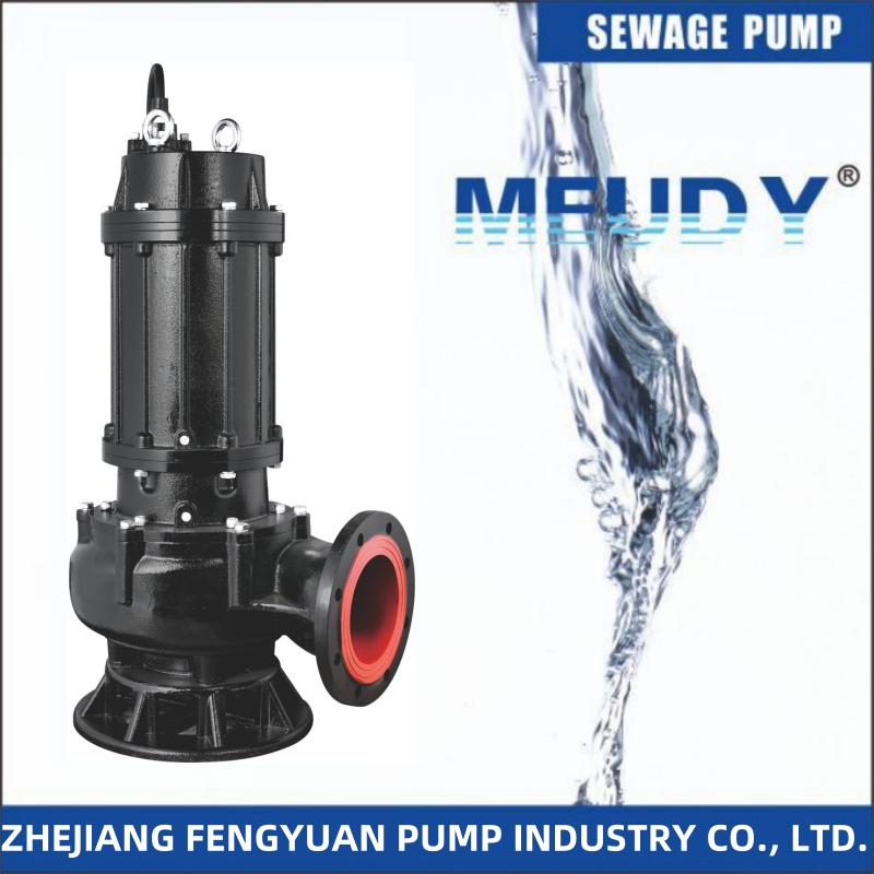 Meudy Large Passage Non-Clog Electric Industrial Submersible Cutter Cutting Grinder Grinding Sewage Water Pump