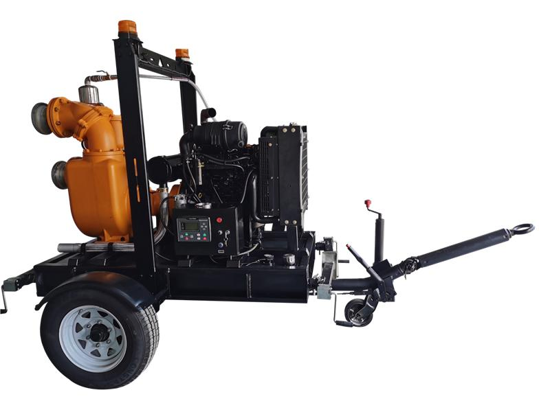High Suction Flood Control Irrigation Mobile Trailer Diesel Engine Self-Priming Centrifugal Water Pump