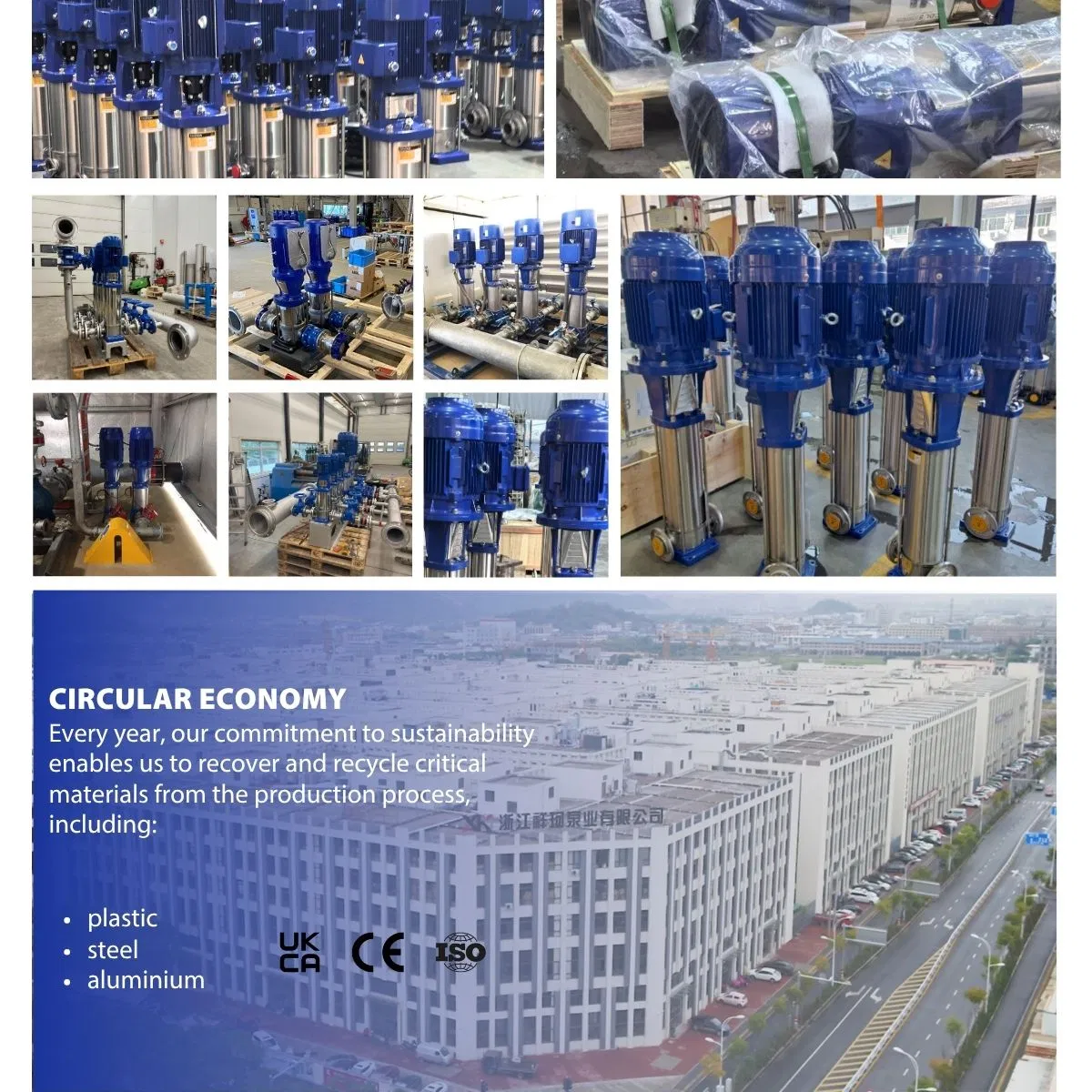 (ISO UKCA COC) Lowara Pedrollo Similar Vertical Multistage Centrifugal Pipeline Industrial High Pressure Bombas De Agua Booster Pump 2025111206