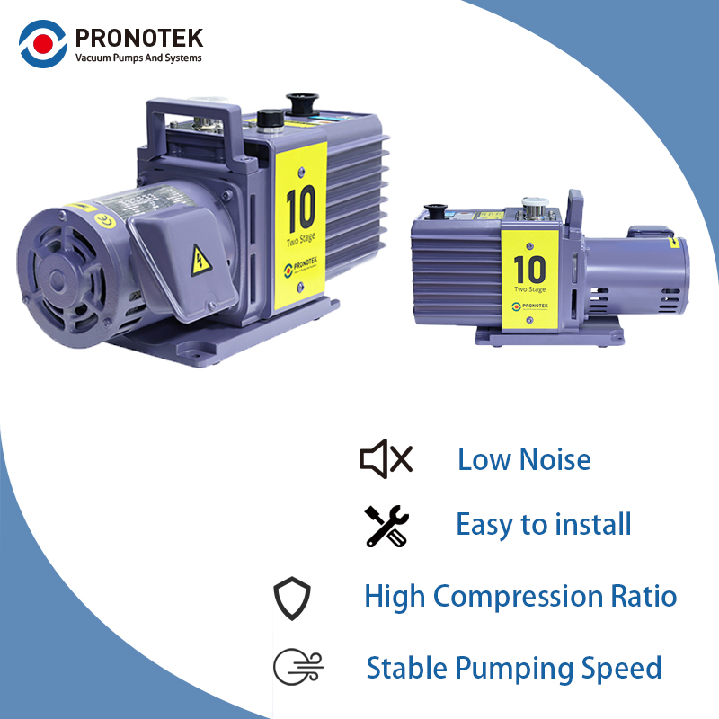 10/16/30/40/60/90m³/H High-Quality Low-Maintenance Industrial Oil-Lubricated Two-Stage Rotary Vane Vacuum Pump