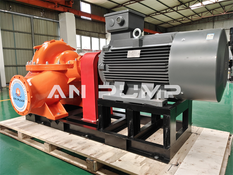 Single Stage Double Suction Split Case Electric High Pressure Water Pump Set