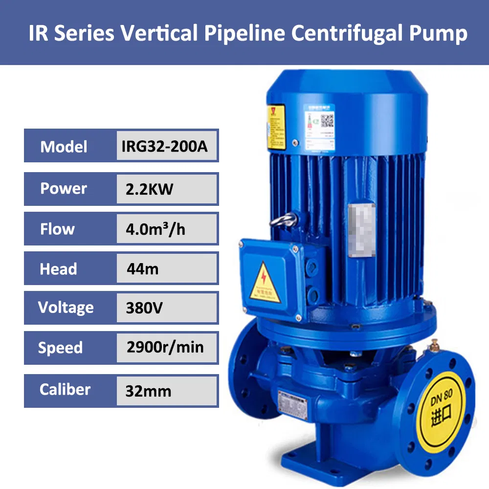 China Electric Irrigation Centrifugal Pump Vertical Pipeline Pump Irg Series Industrial Water Pump