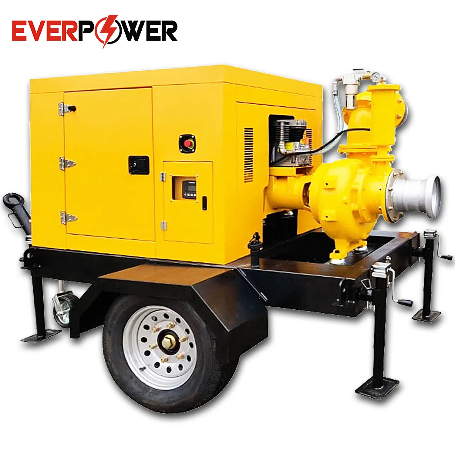 Self-Priming Diesel Engine Centrifugal Flood Control Trash Slurry Anti-Corrosion Chemical Drainage Fire-Fighting Heavy Duty Irrigation Water Pump