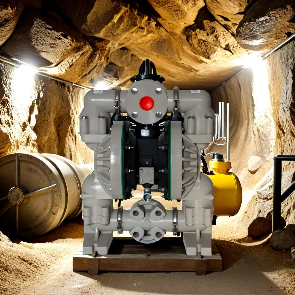 Ore Slurry Transfer Ore Slurry Preparation Ore Slurry Recovery Self-Priming, Can Run Dry Without Damage Polymer Plastic Pneumatic Diaphragm Pump