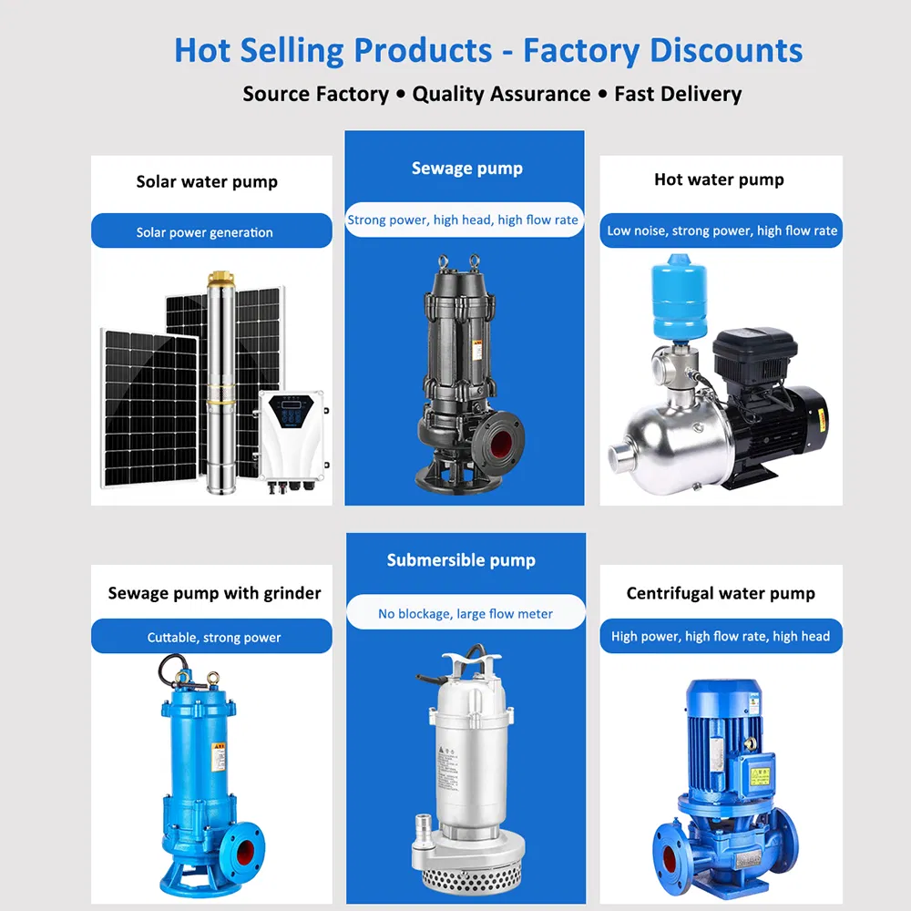 Electric High Flow Sewage Submersible Water Pump with Agitator Sewage Pump