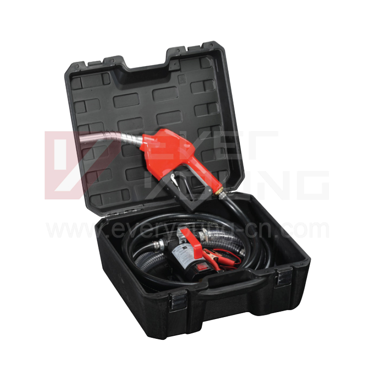 Portable Refueling 12V/24V Diesel Transfer Pump Set with PVC Box Hose Automatic Nozzle Electric Oil Pump Set