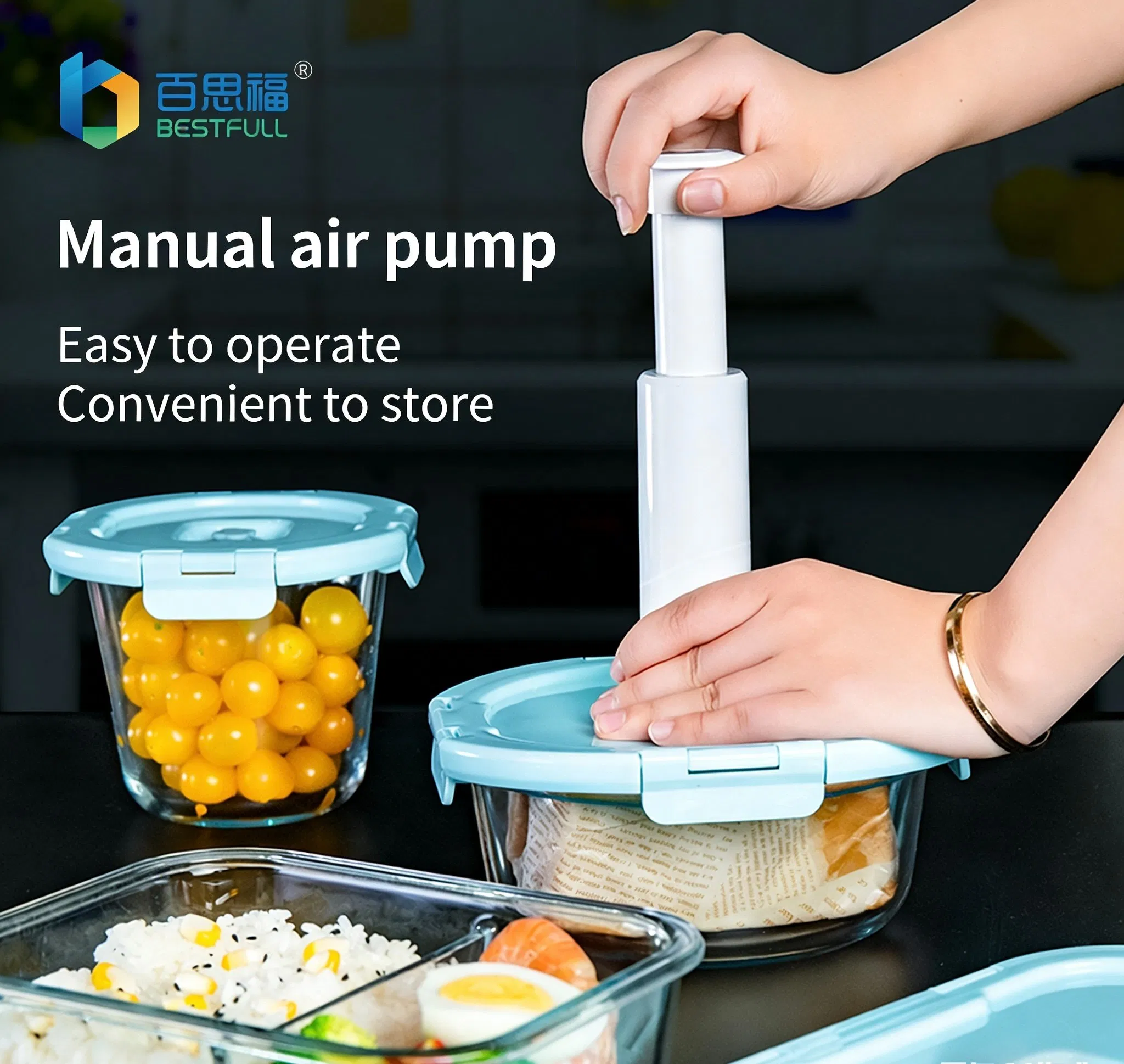 Household Vacuum Pump/Household Small Convenient Food Storage Bag/Moisture-Proof Large Suction Mini Vacuum Pump