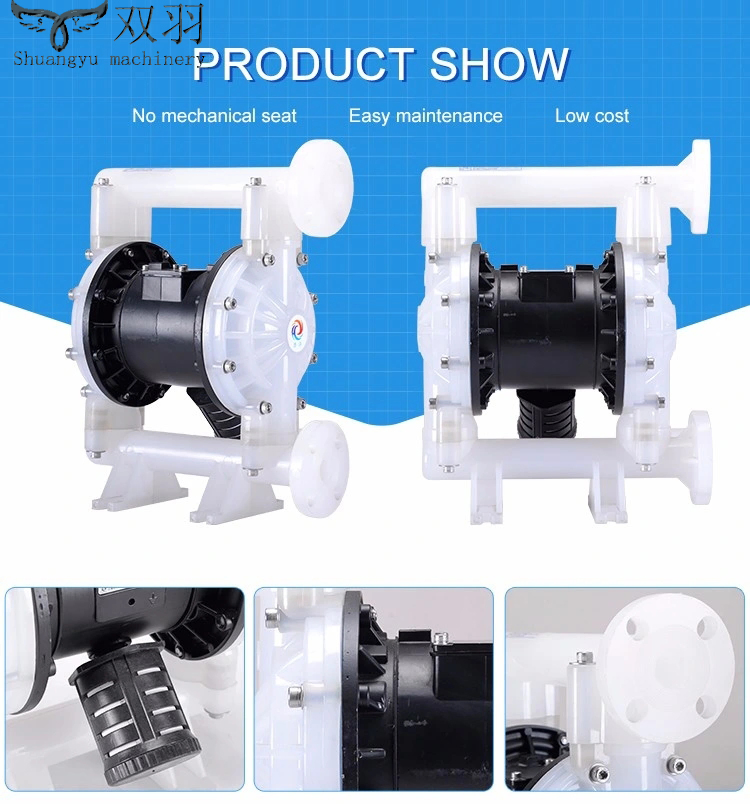 1" Slurry Pneumatic Pump Water Mud Pump Air Double Diaphragm Pump