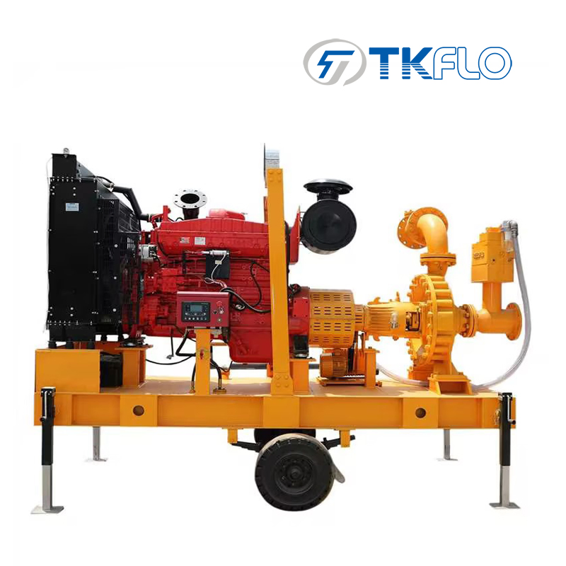 Movable Emergency Flood Control Diesel Engine Self-Priming Water Well Point Dewatering Pump
