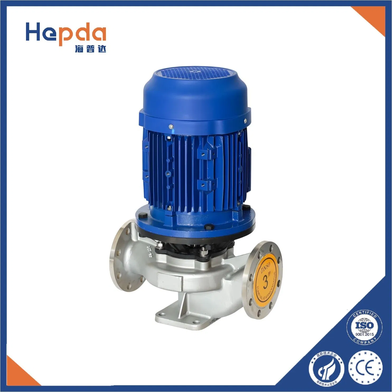 Corrosion-Resistant/Chemical Industry/Acid-Base Liquid Transportation Stainless Steel Vertical/Horizontal Single-Stage Pipeline Centrifugal Pump