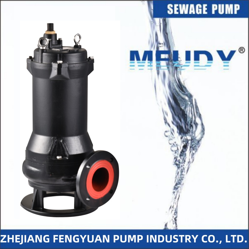 Meudy Large Passage Non-Clog Electric Industrial Submersible Cutter Cutting Grinder Grinding Sewage Water Pump