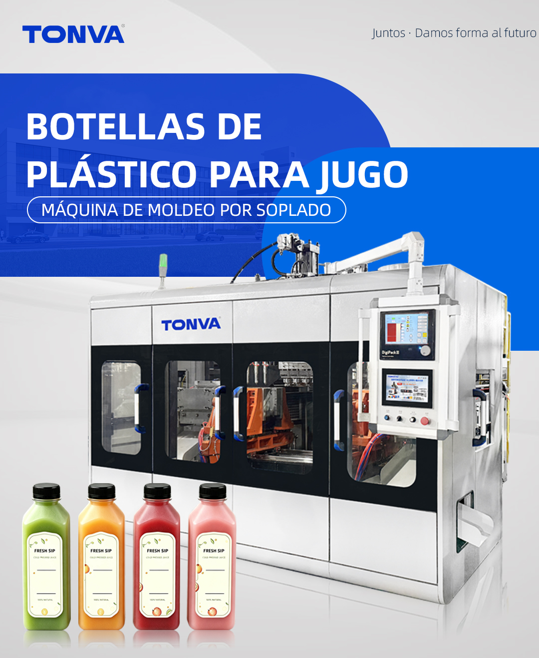 Detalle de estructura de máquina de moldeo por soplado 1