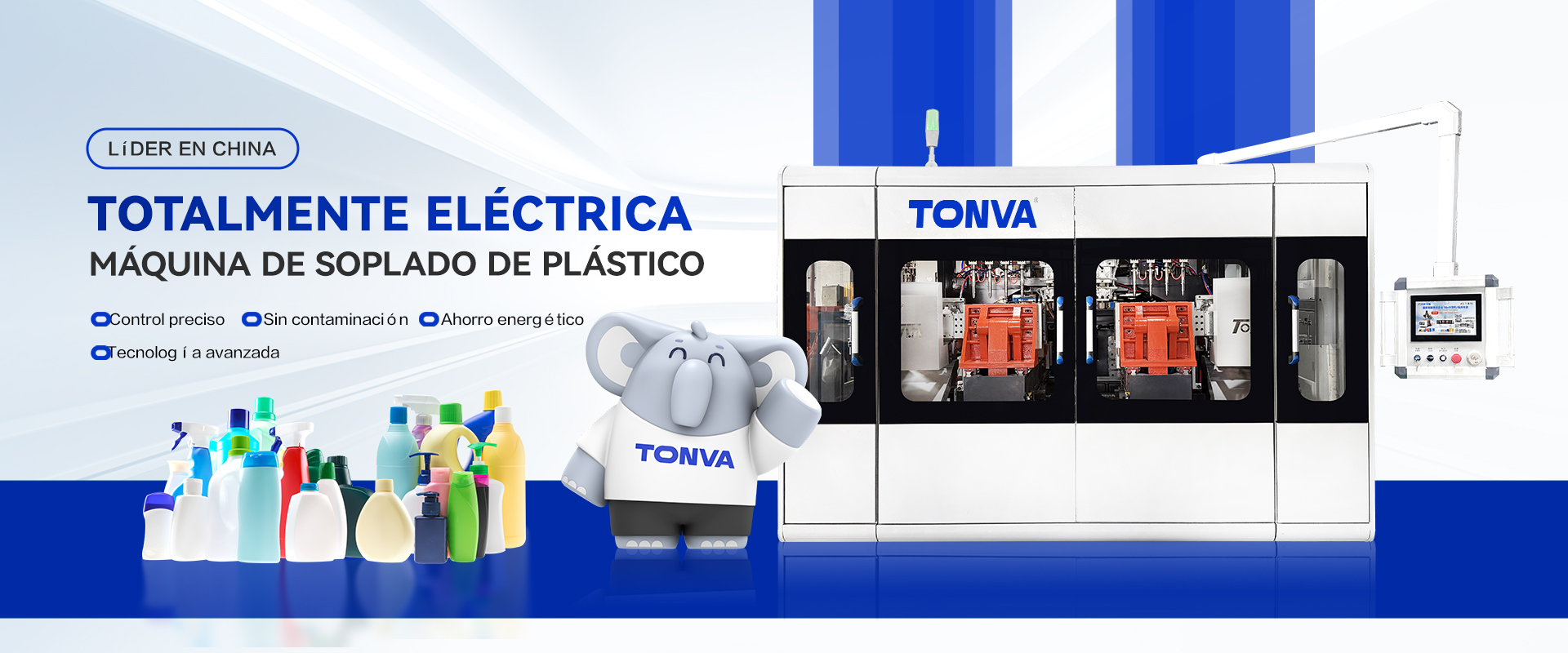 Máquina de moldeo por soplado de botellas de champú TONVA