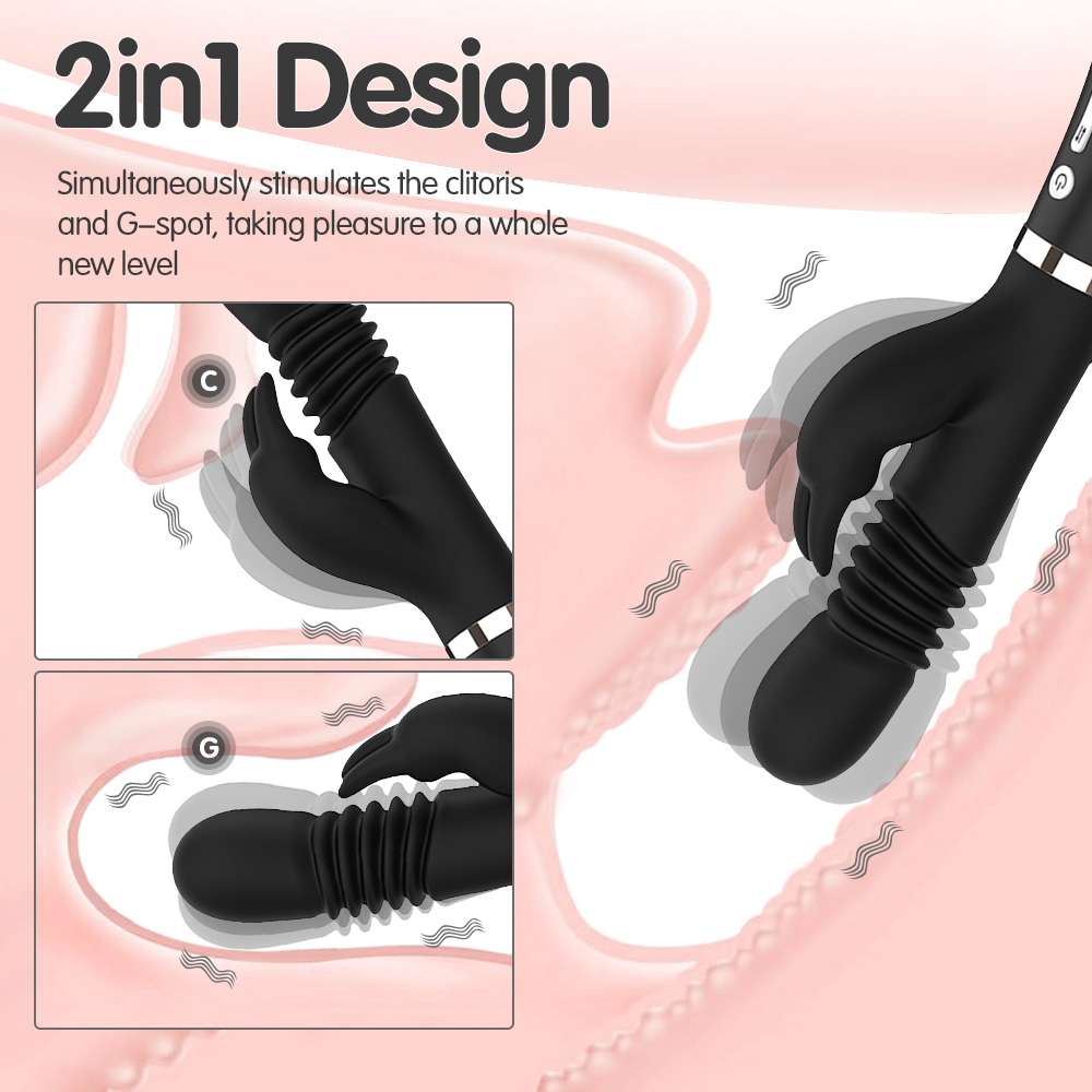 China TOPARC Black Multi-Mode Rabbit Head Vibrator Sex Toys Manufacturer, Supplier
