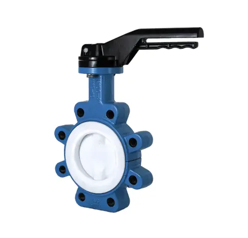 PTFE coated Lug butterfly valve