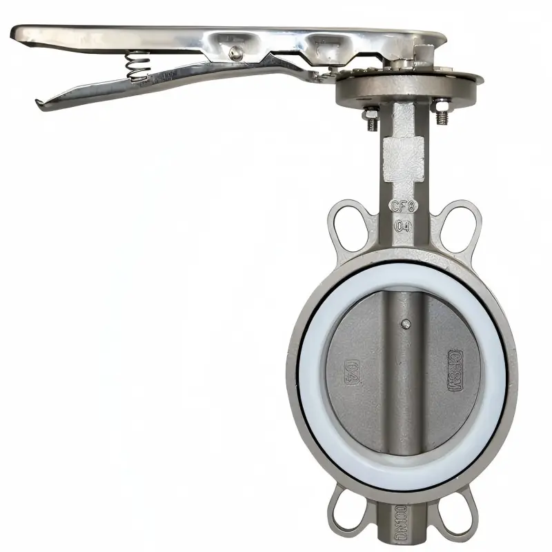 PTFE lined stainless steel butterfly valve disc options