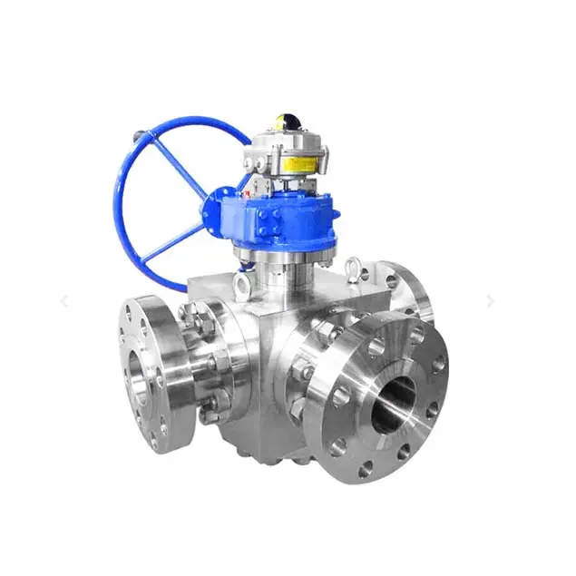 CE Certification Quick - Opening Three - Way Flange Ball Valve for Emergency Fluid Diversion Supplier, Factory