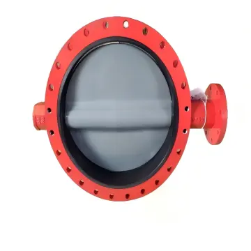 Ceramic disc wafer butterfly valve for abrasive media