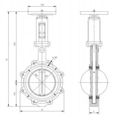 Marine Centric Lug type manual operated butterfly valve