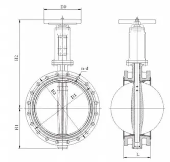 Marine flange type manual operated butterfly valve1