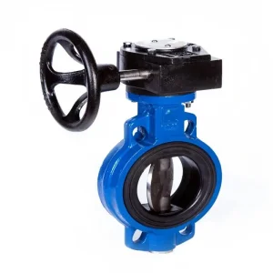 Wafer Butterfly Valve Worm Gear Rubber Lined