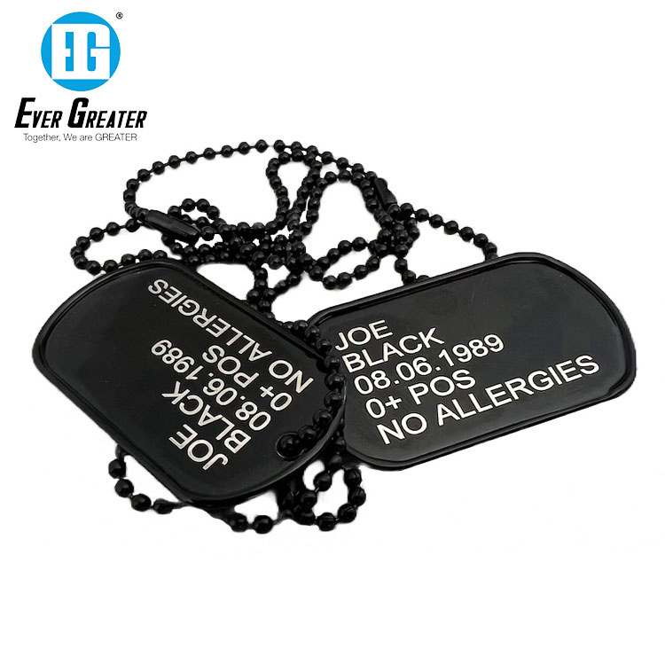 Customization Men Dog Tag Necklace Engraved Stainless Steel Dog Tags Pendant