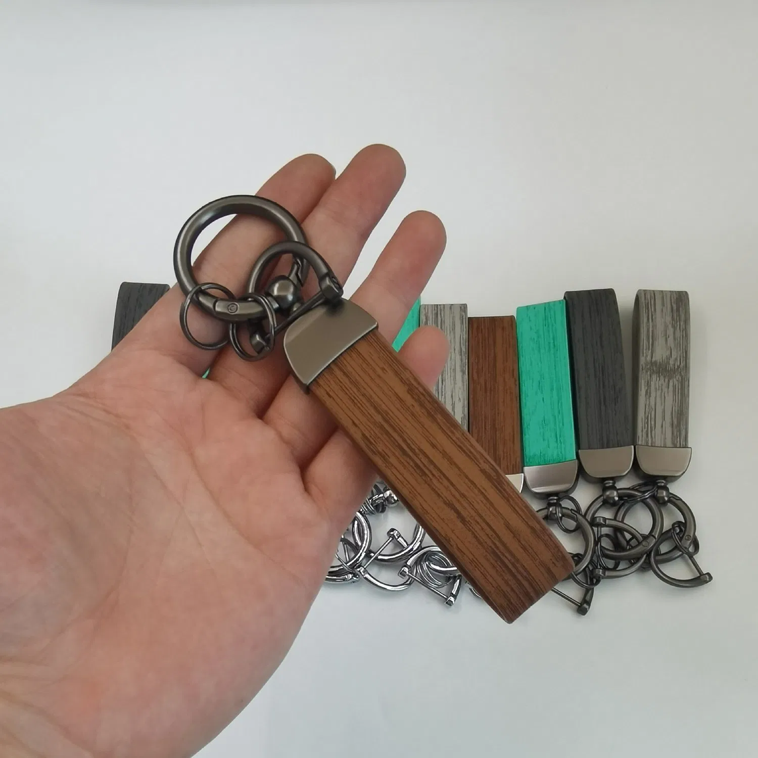 Wholesale Personalized Design Gifts Engraved Name Blank Keyring Key Chain Car Brand Logo Metal PU Custom Guangdong Leather Key Ring Keychain