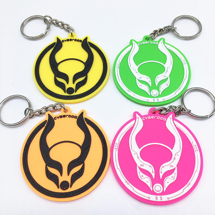 Custom Logo 2D Embossed Rubber Soft PVC 3D Print Promotional Keychains Car Keyring Personalized Customized Brand PVC Key Chain
