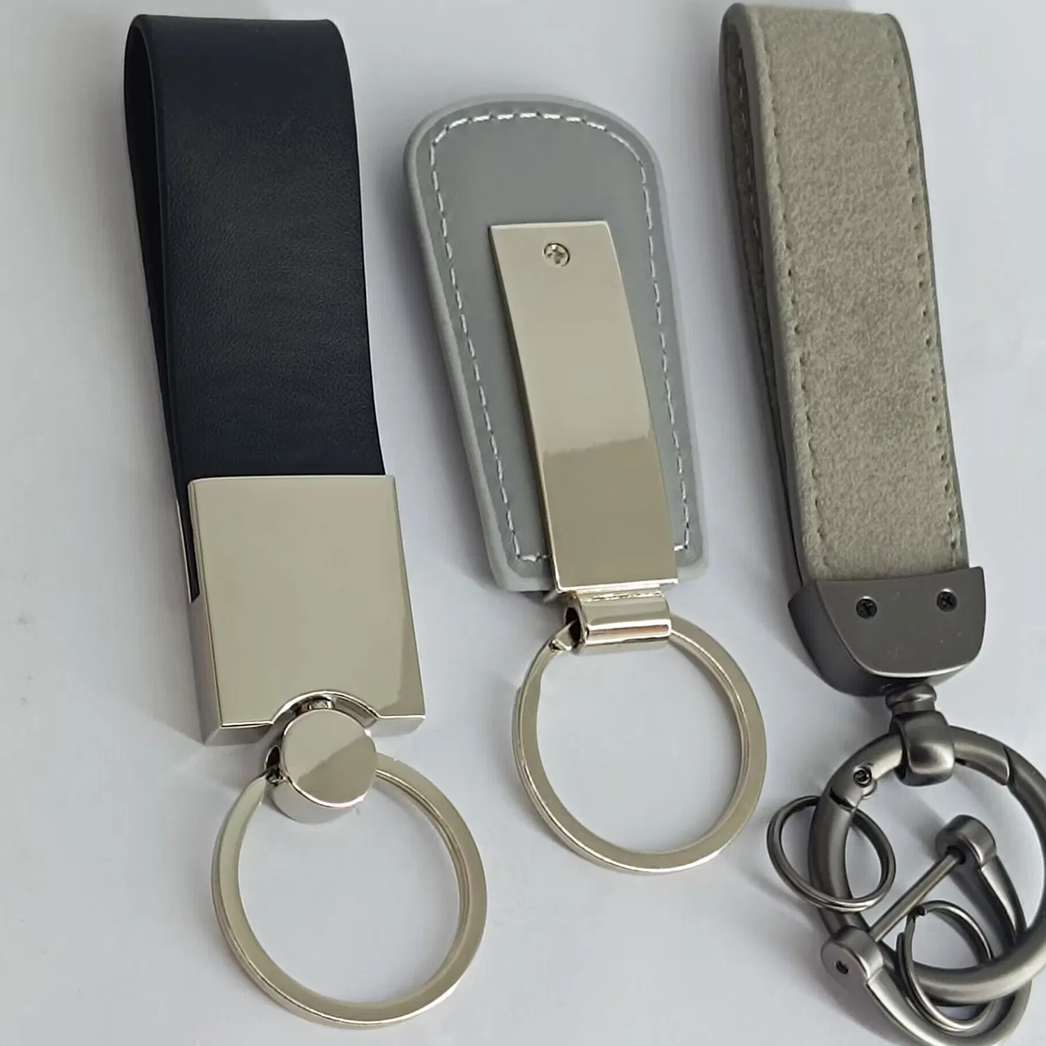 Cheap Custom Leather Blank Logo 3D Souvenir Wholesale Promotional Key Chain Custom Embossed Leather Logo Keyring Keychain