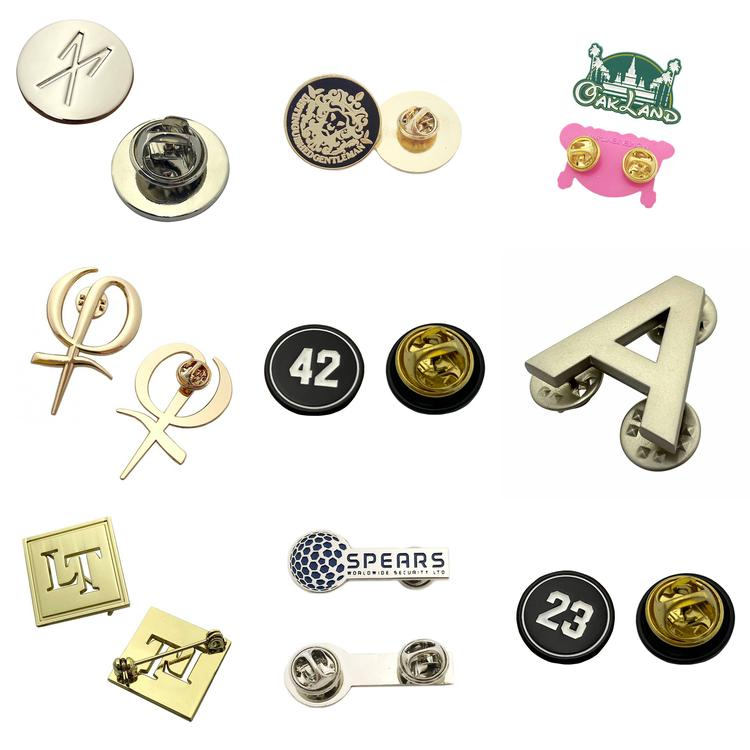 Luxury Logo Custom Name Metal Lapel Button Clothing Fastening Pin Badges