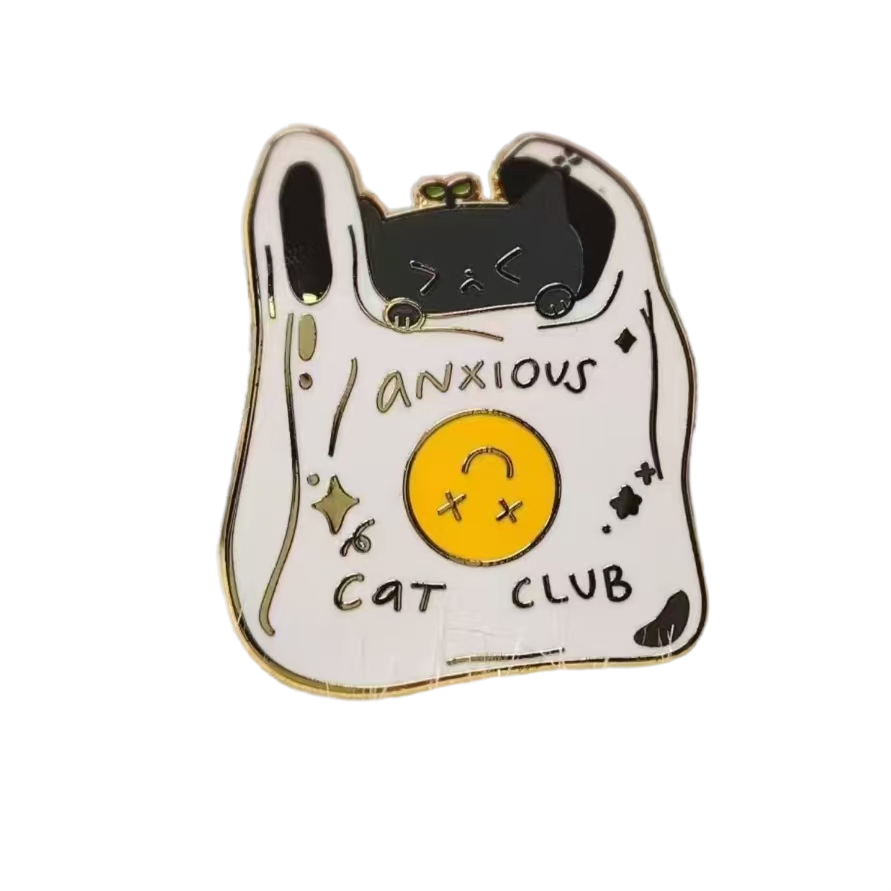 Wholesale Halloween Metal Enamel Pin Badge Custom Sandbag Cat Christmas Souvenir Gift Lapel Pin