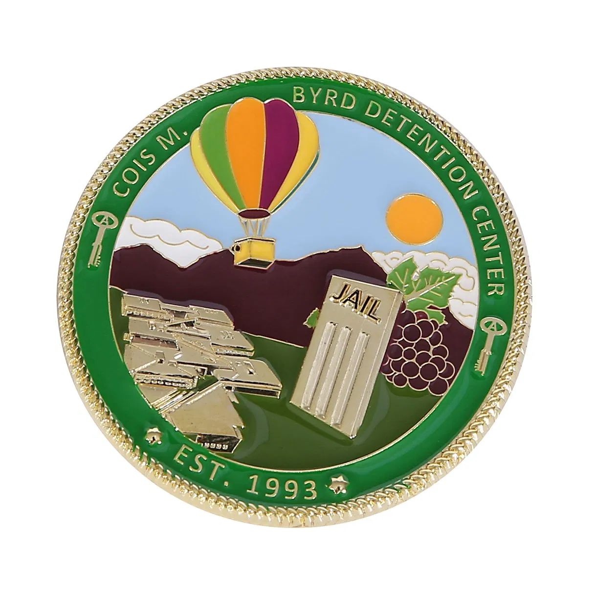 Custom Metal Challenge Coins No Minimum Order K9 Wolf Hard Enamel Challenge Coins