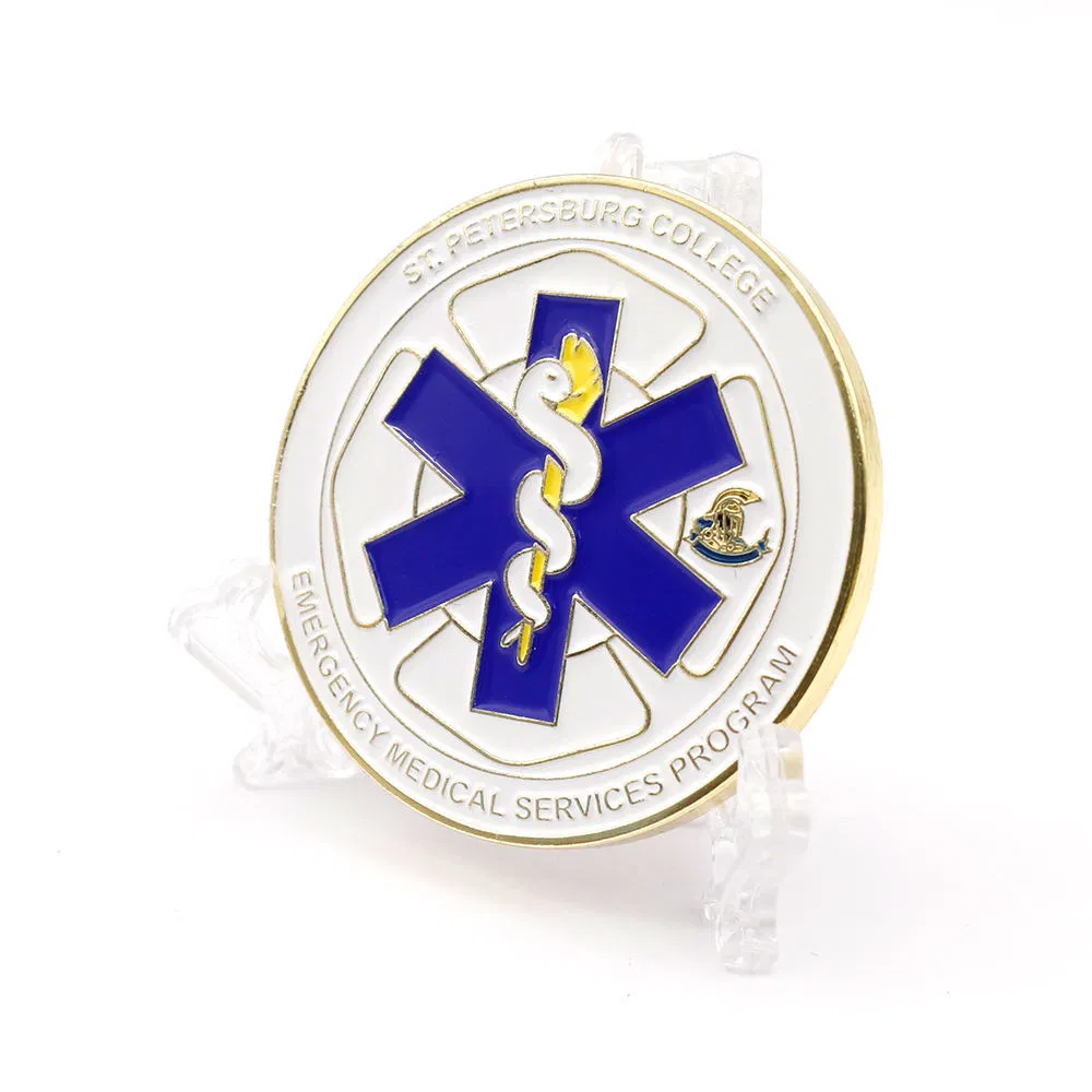 Wholesale Cheap Blank Metal 3D Logo Enamel Gold Silver Antique Plated Custom Challenge Coin