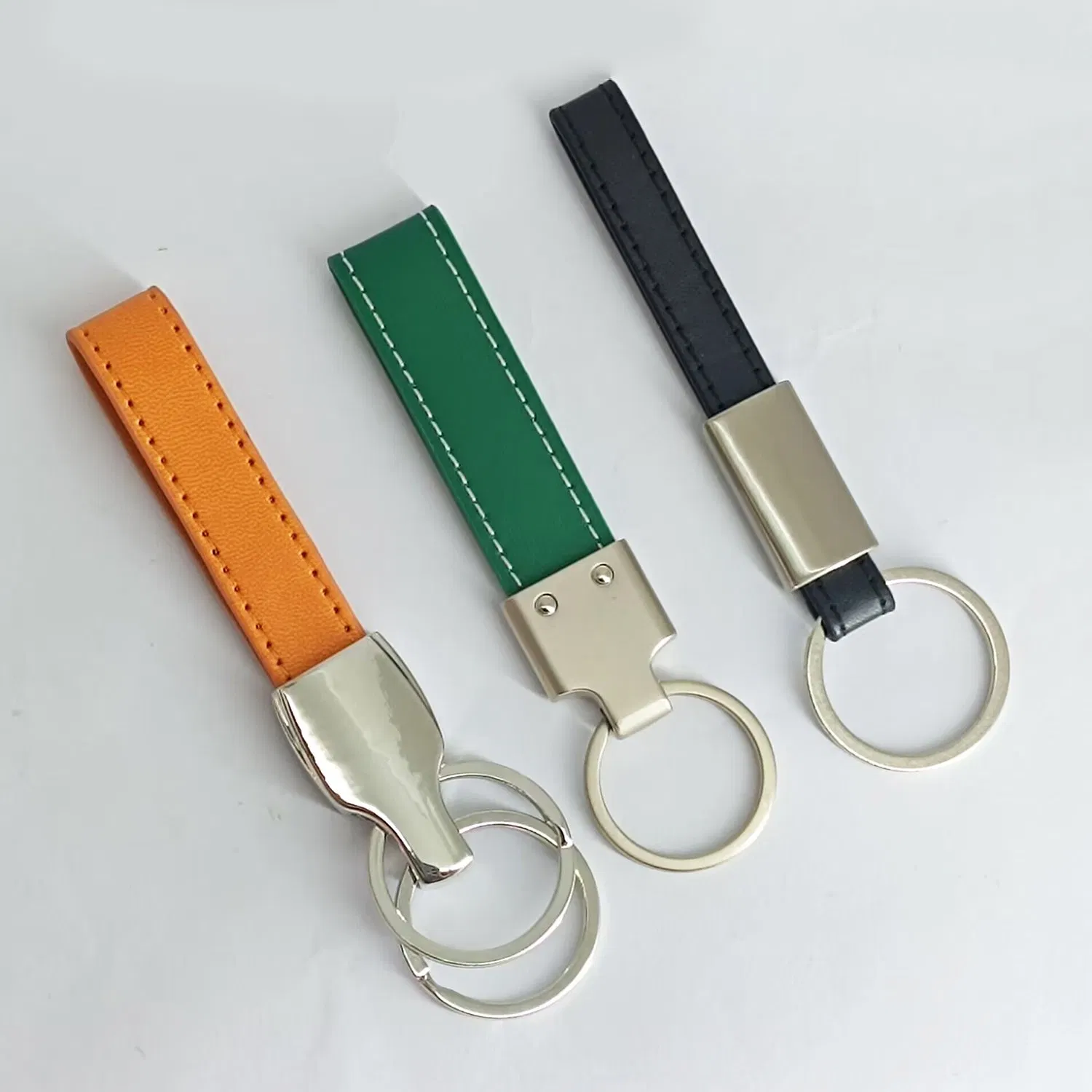 Cheap Custom Leather Blank Logo 3D Souvenir Wholesale Promotional Key Chain Custom Embossed Leather Logo Keyring Keychain