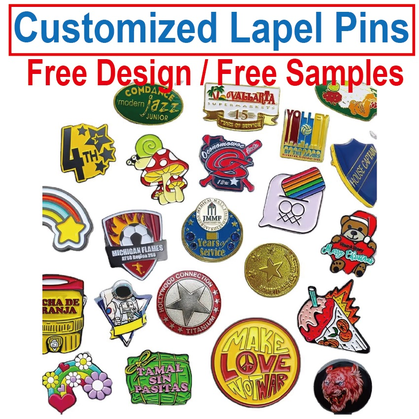 Custom Metal Corporate Brooches Badges Name Tags Custom Medals School Logos Badges