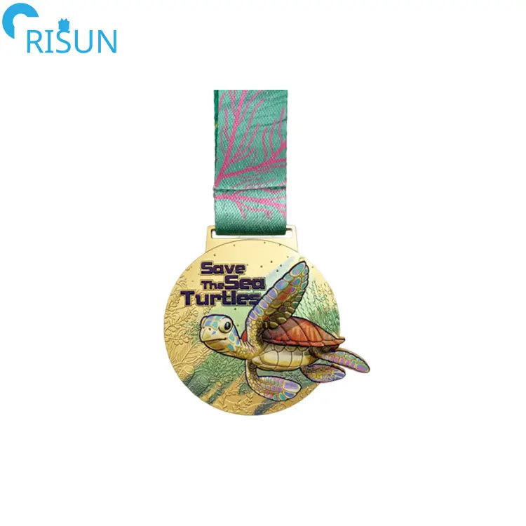 Wholesale Souvenir Custom 3D Enamel Personalized Zinc Alloy Metal Unique Running Marathon Spinning Medal Medalla Medaille Award Running Marathon Medals