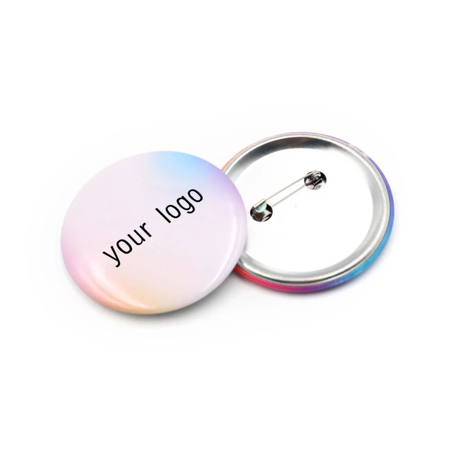 High Quality 56mm Button Badge Magnet Button Badge 32mm 1.25 Custom Logo Name Tinplated Button Badge