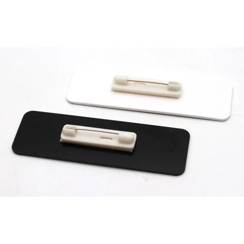 Reusable Logo Oval Brand Laser Engraved Blank Staff Metal Magnetic Name Tag Steel Sign Sublimation Nurses Custom Name Badge for Staff