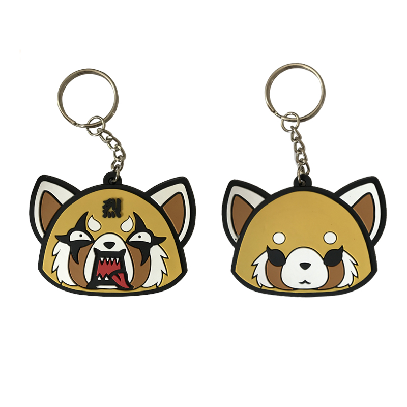 Promotional Metal Custom PVC Logo Personalized 3D Cute Key Holder Key Ring